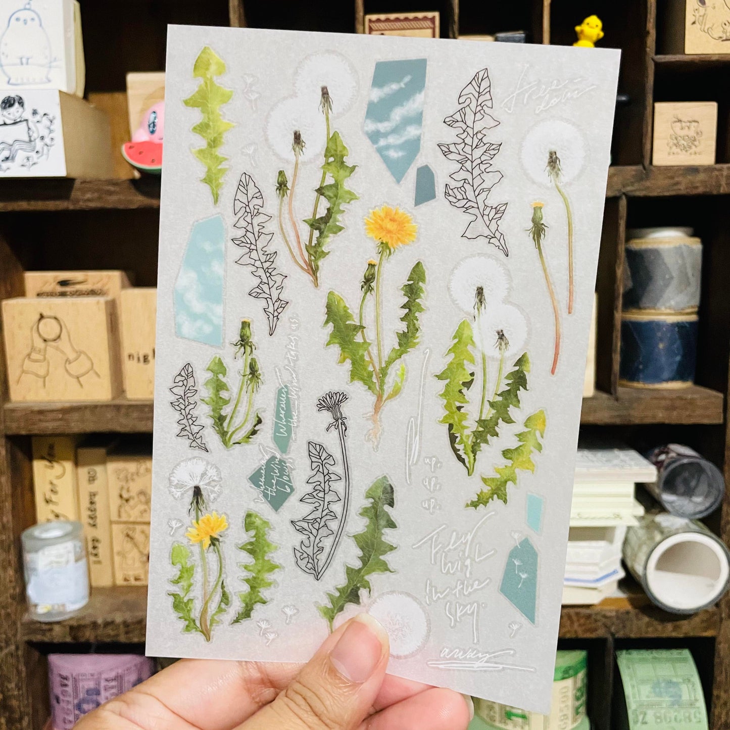 somesortoffern Dandelion Transfer Sticker Sheet Pack