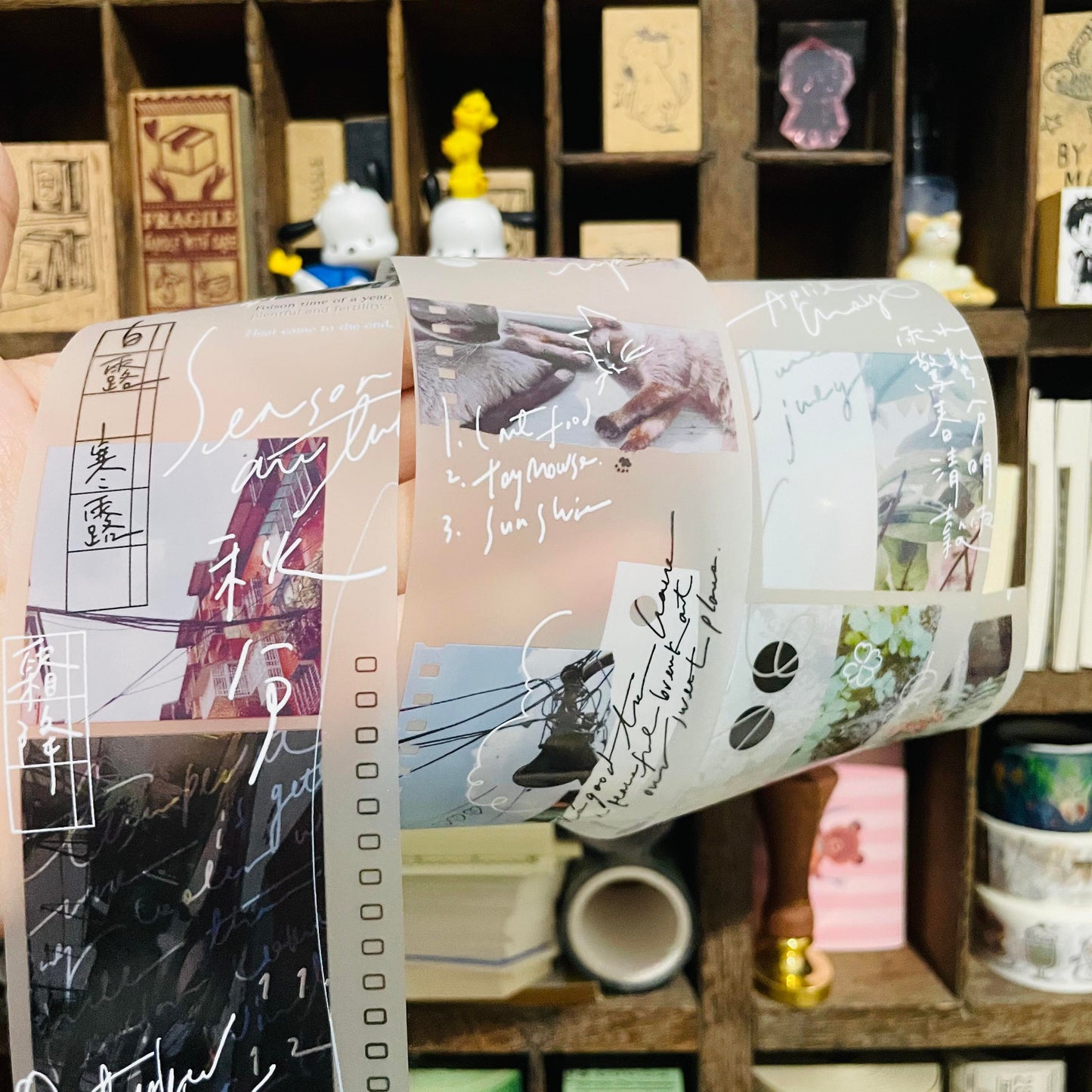 somesortoffern Solar Terms PET Washi Masking Tape Roll and Samples