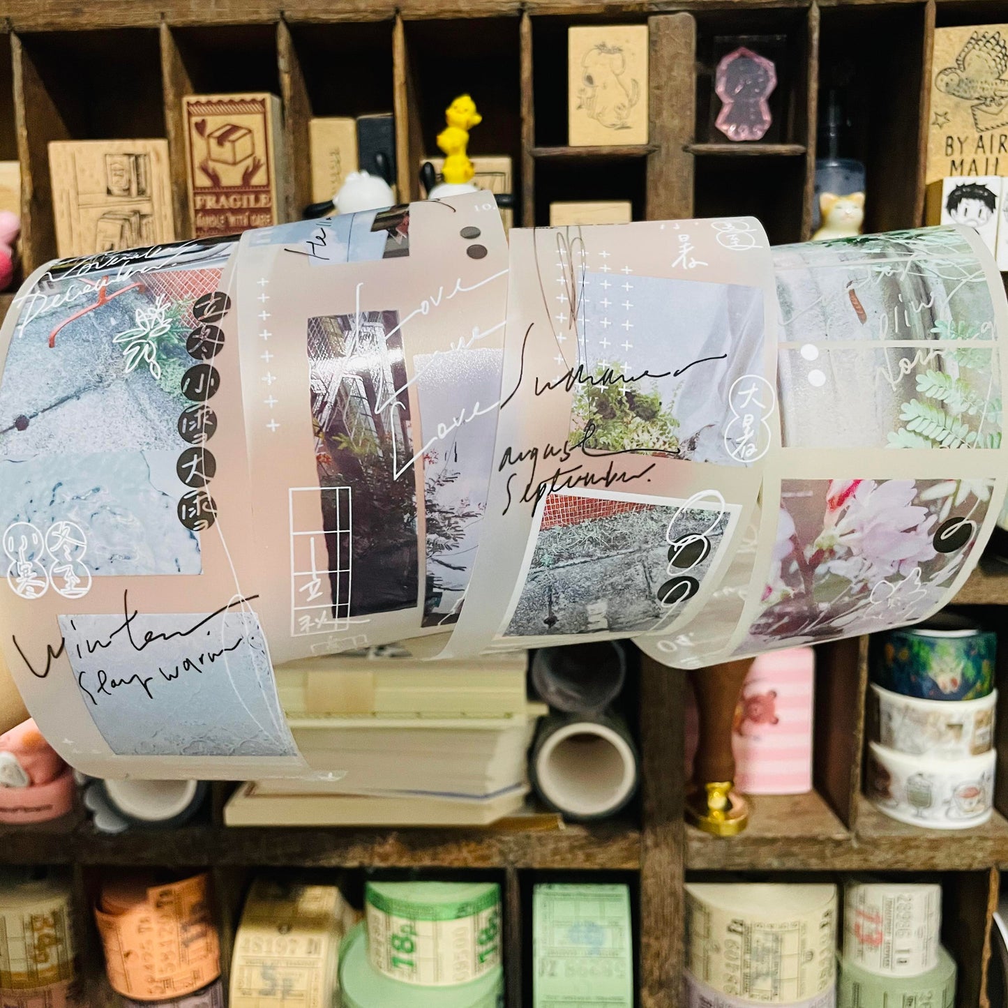 somesortoffern Solar Terms PET Washi Masking Tape Roll and Samples