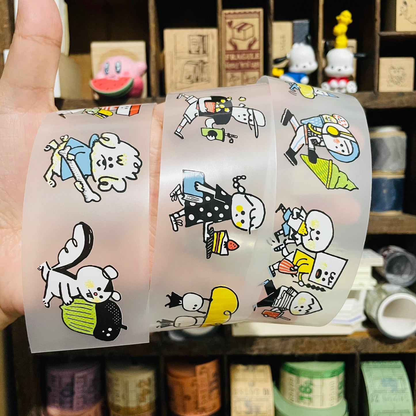 Dayuyoyo Keep Walking Keep Eating B PET Tape Roll and Samples