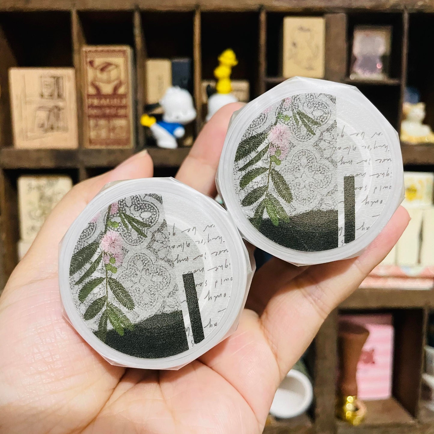 somesortoffern Begonia Transfer No Adhesive Masking Tape Roll and Samples