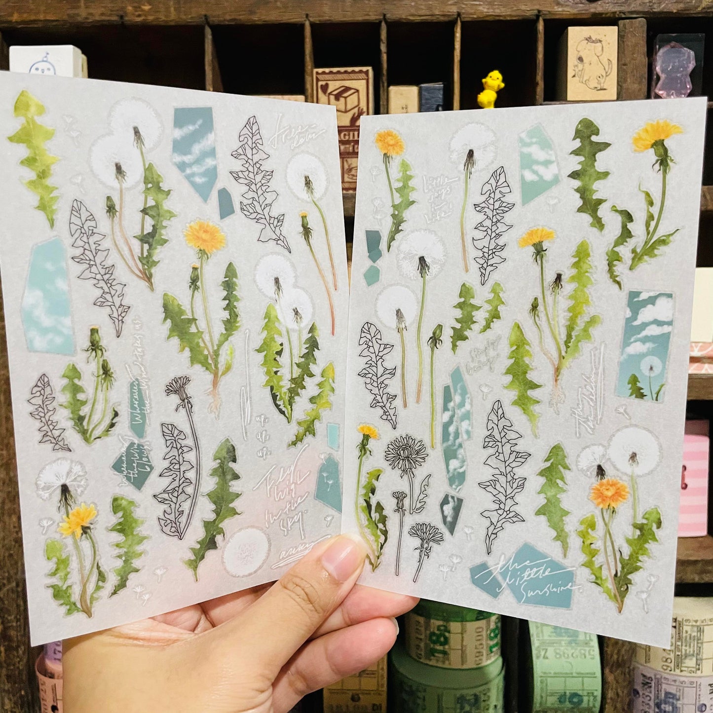 somesortoffern Dandelion Transfer Sticker Sheet Pack