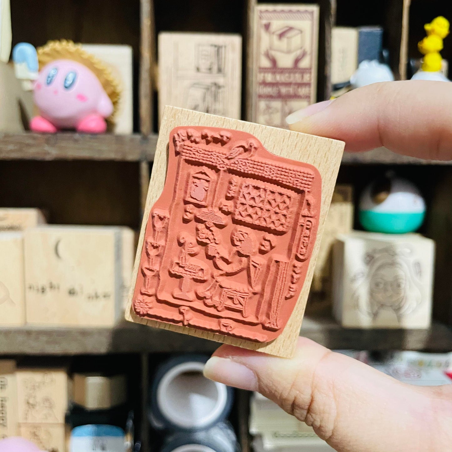 misshoegg Afternoon Tea Day 2 Illustrated Wood Stamp