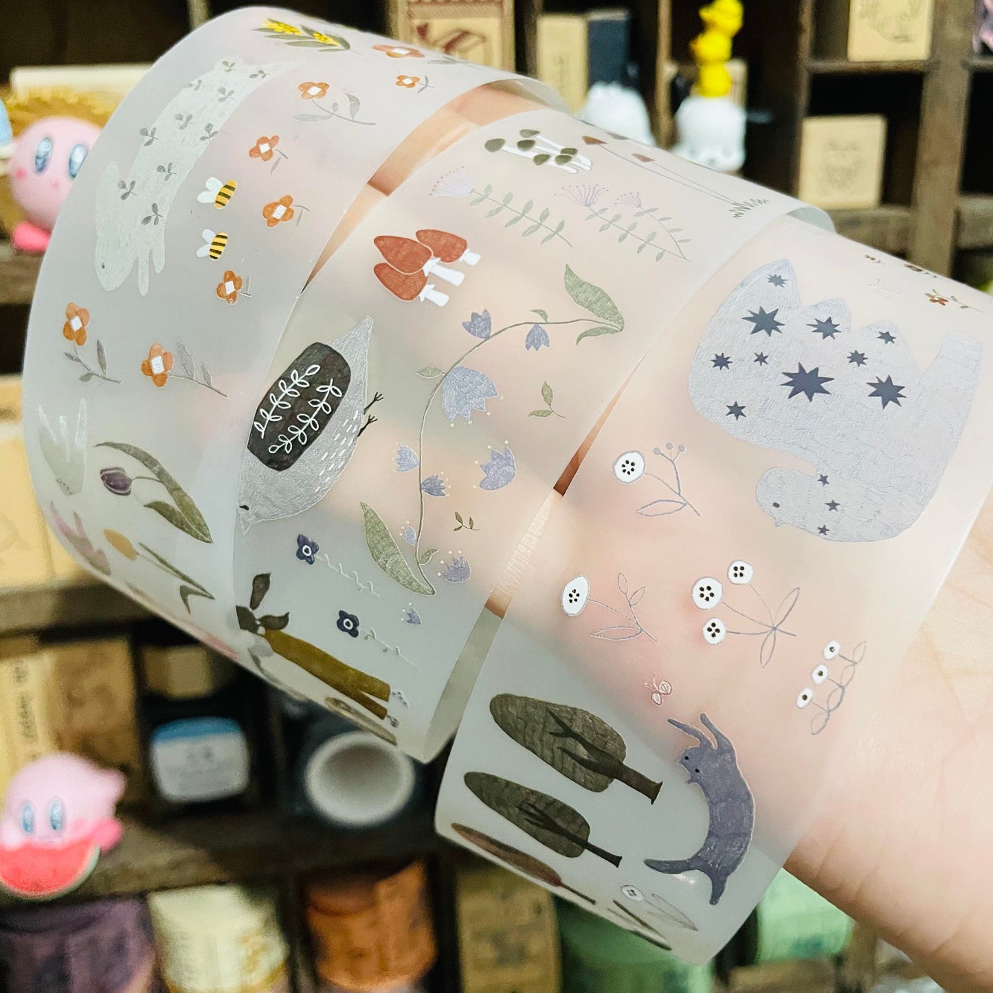 Ivy Snow In the Forest PET Tape Full Roll and Samples