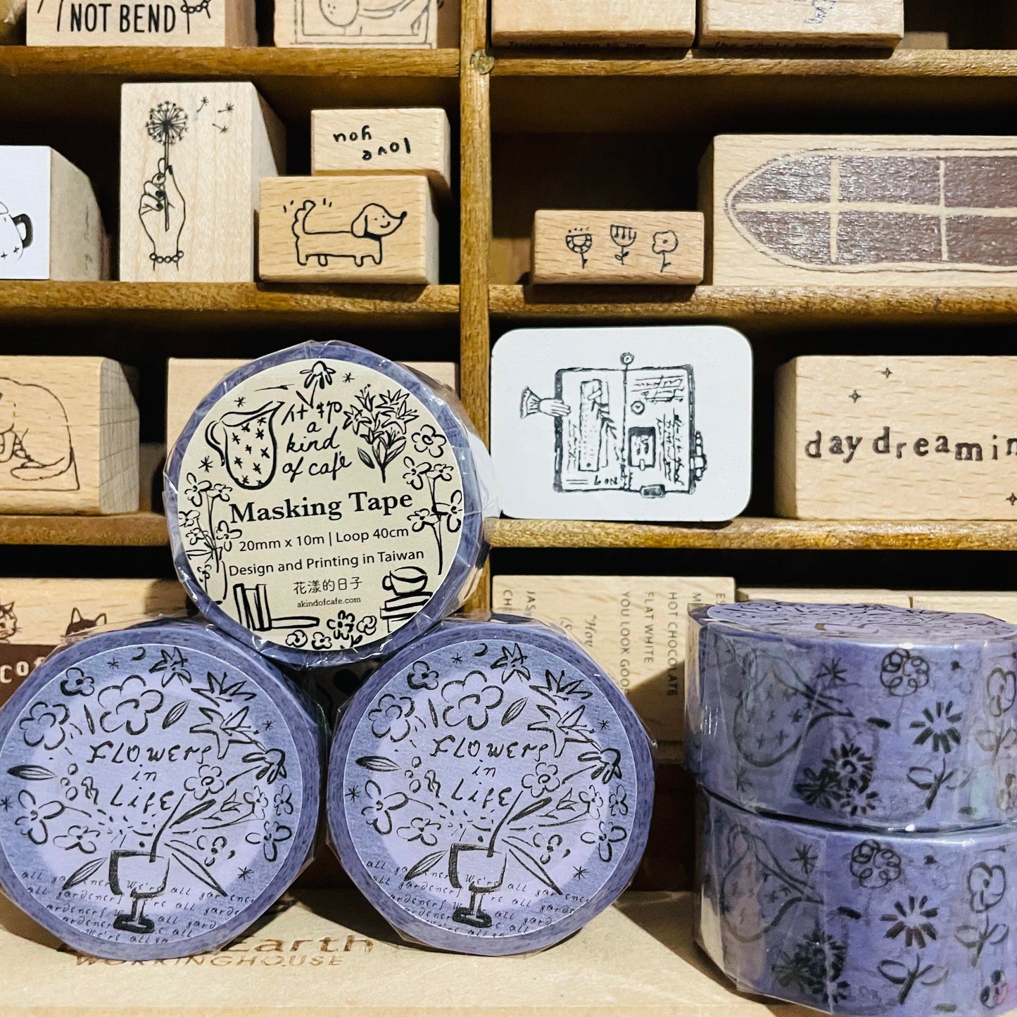 a kind of cafe Flower in Life Masking Tape Roll and Samples
