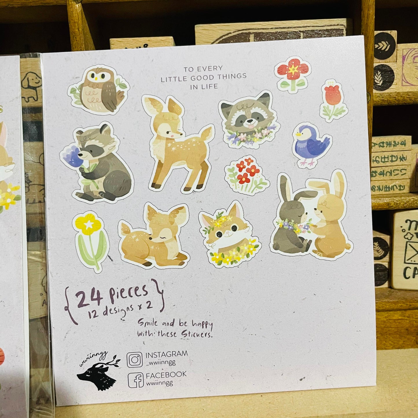 wwiinngg Deer Garden Foiled Sticker Flakes Pack