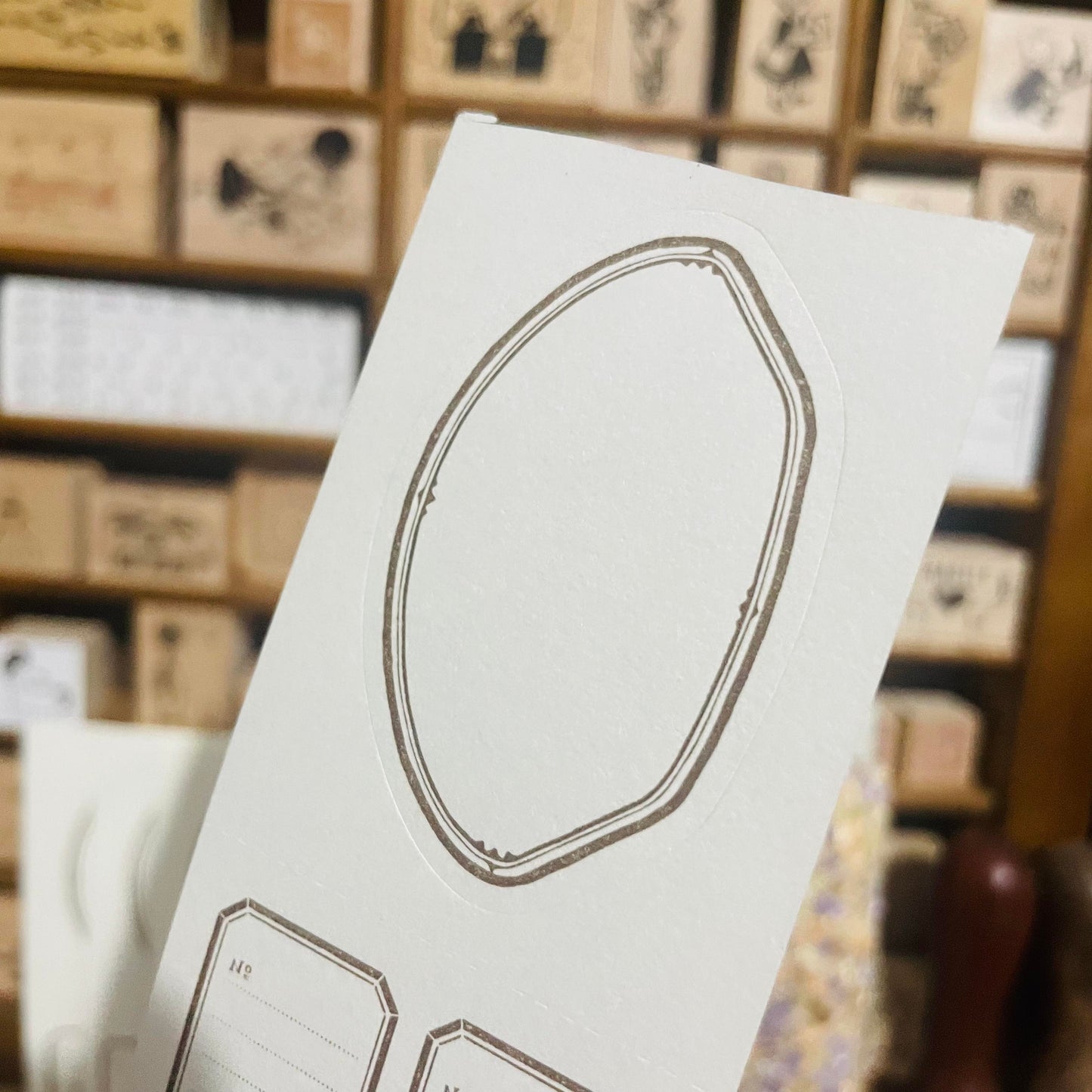 OURS Studio Shell Label Letterpress Sample Papers