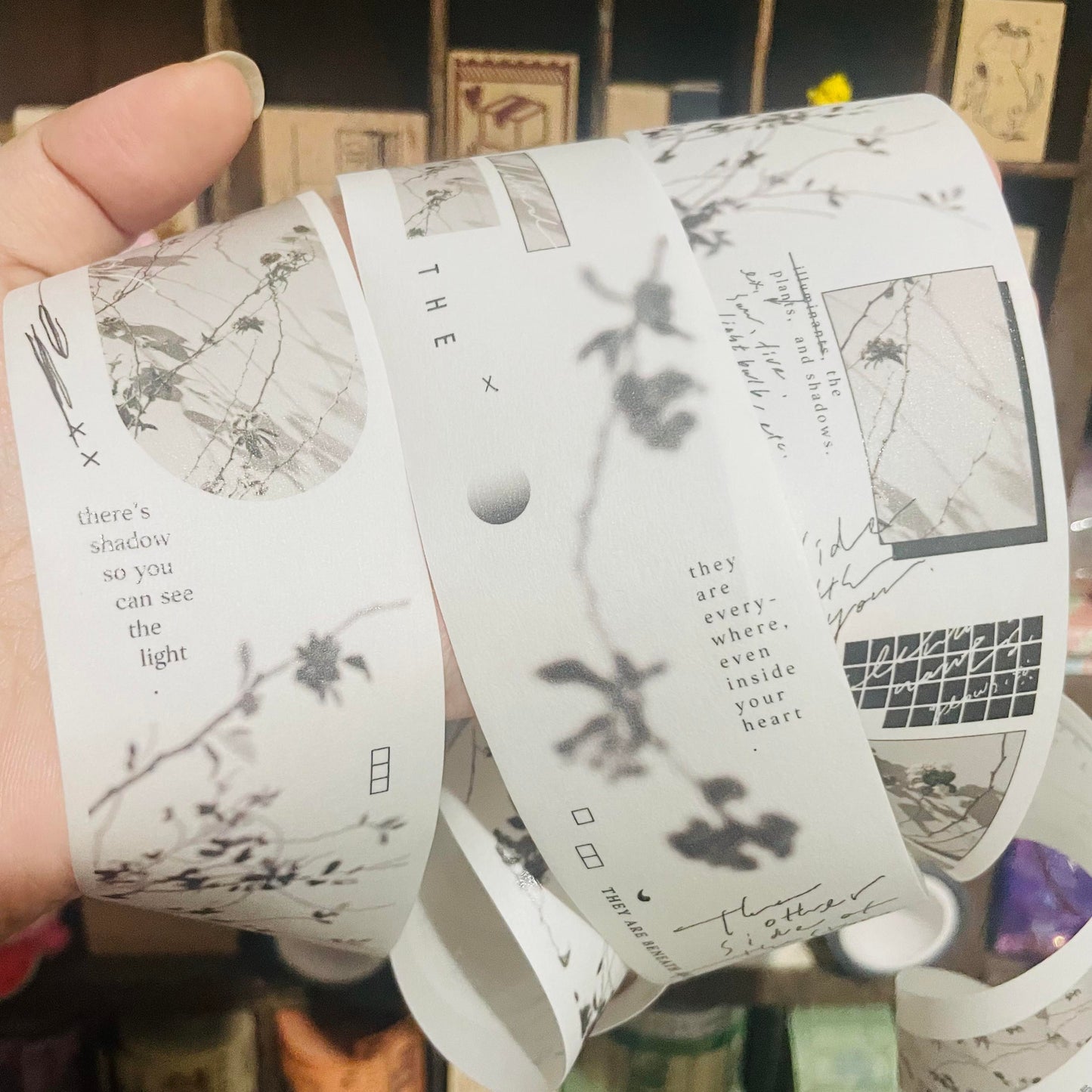 somesortoffern Glimpse of Light Washi Tape Roll and Samples
