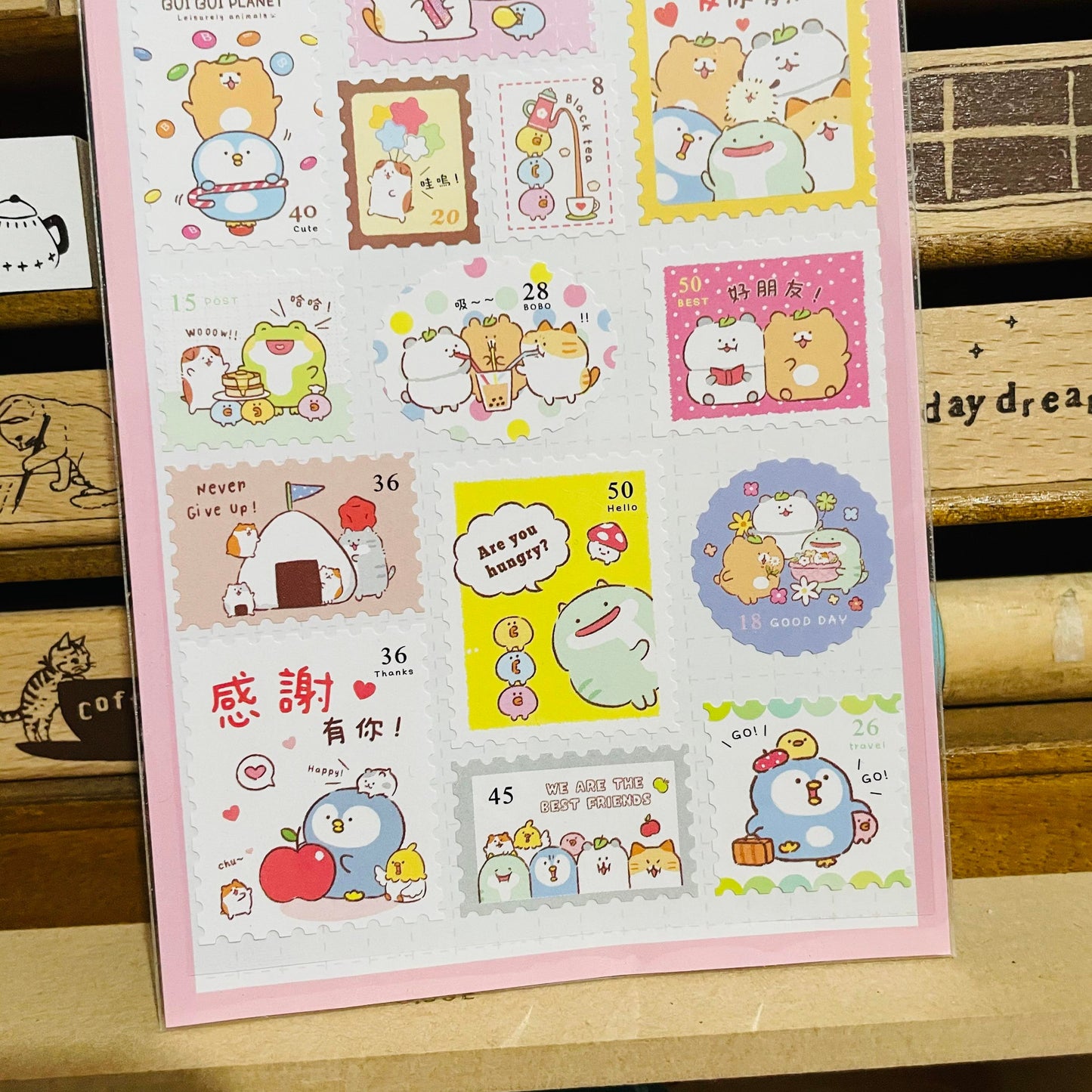 Joy Star Bui Bui Planet Stamp Sticker Sheet