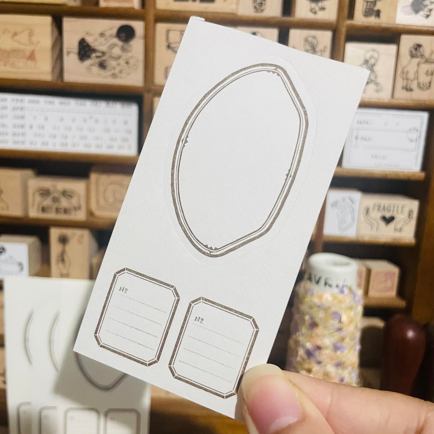 OURS Studio Shell Label Letterpress Sample Papers