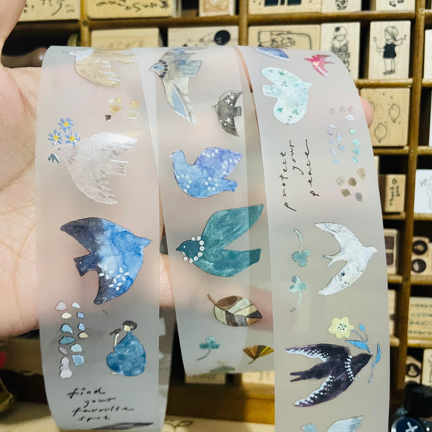 Pion bird island PET Tape Sample and Full Roll