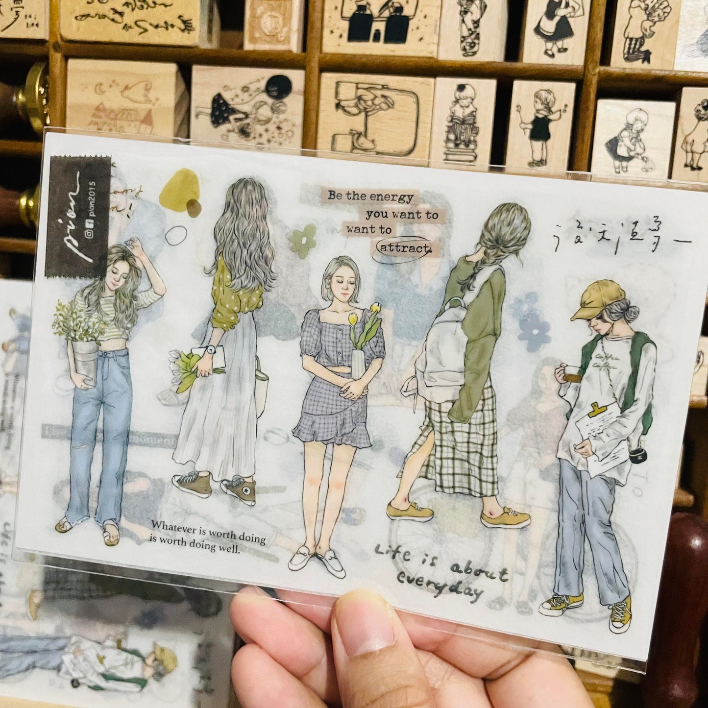 Pion Print-On Transfer Sticker Set Soft Girls