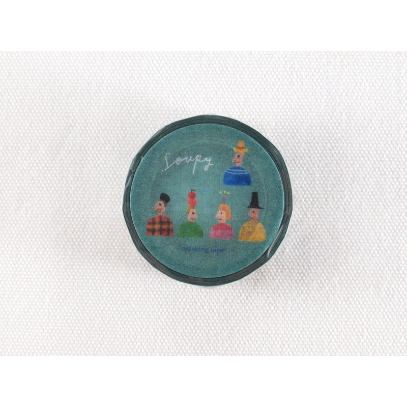 Soupy Small People Illustration Washi Tape Roll