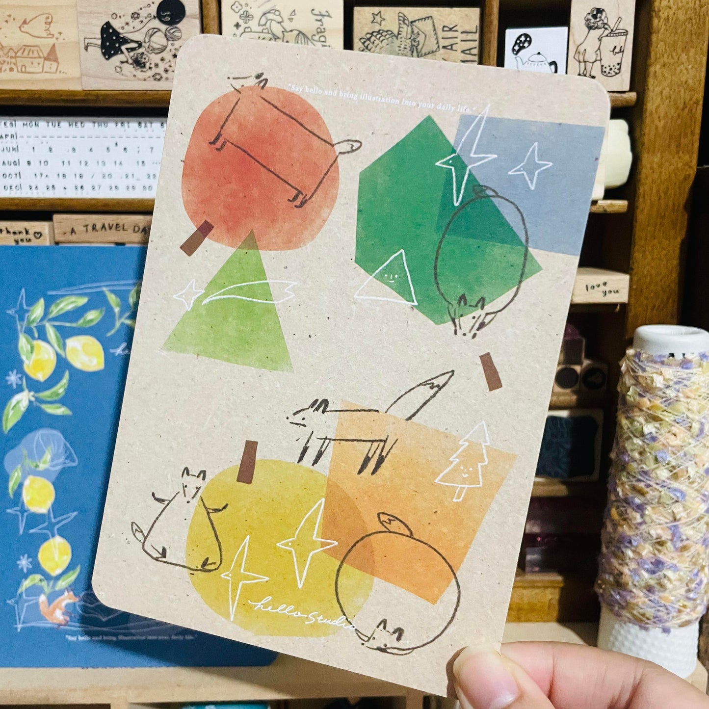 Hello Studio Colorful Postcard Set
