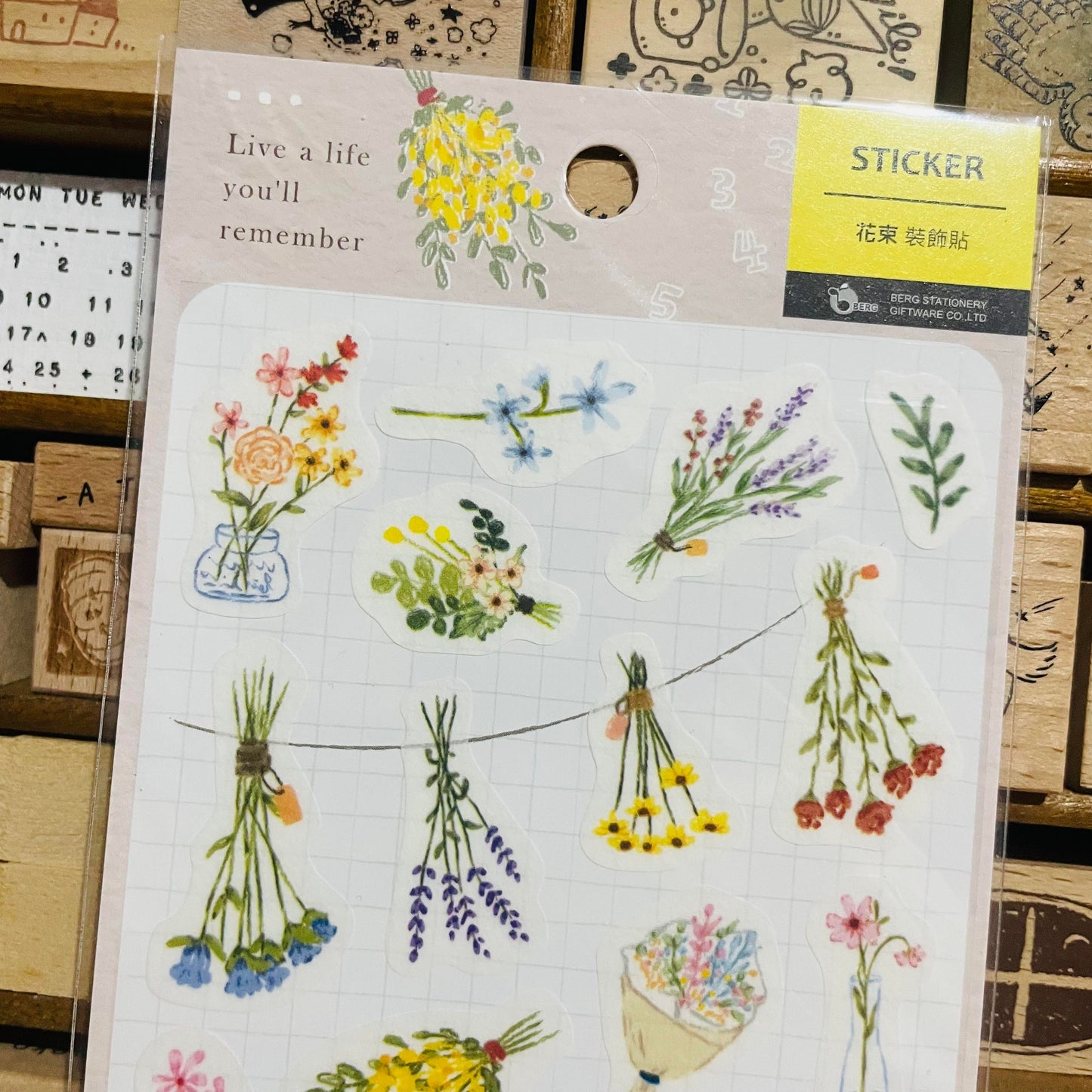 BERG Colorful Bouquet of Flowers Sticker Sheet