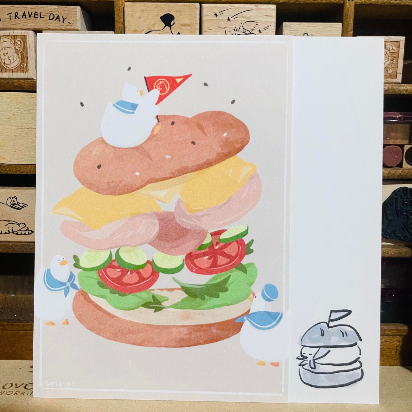 Sky Coffee Duck Sandwich Postcard