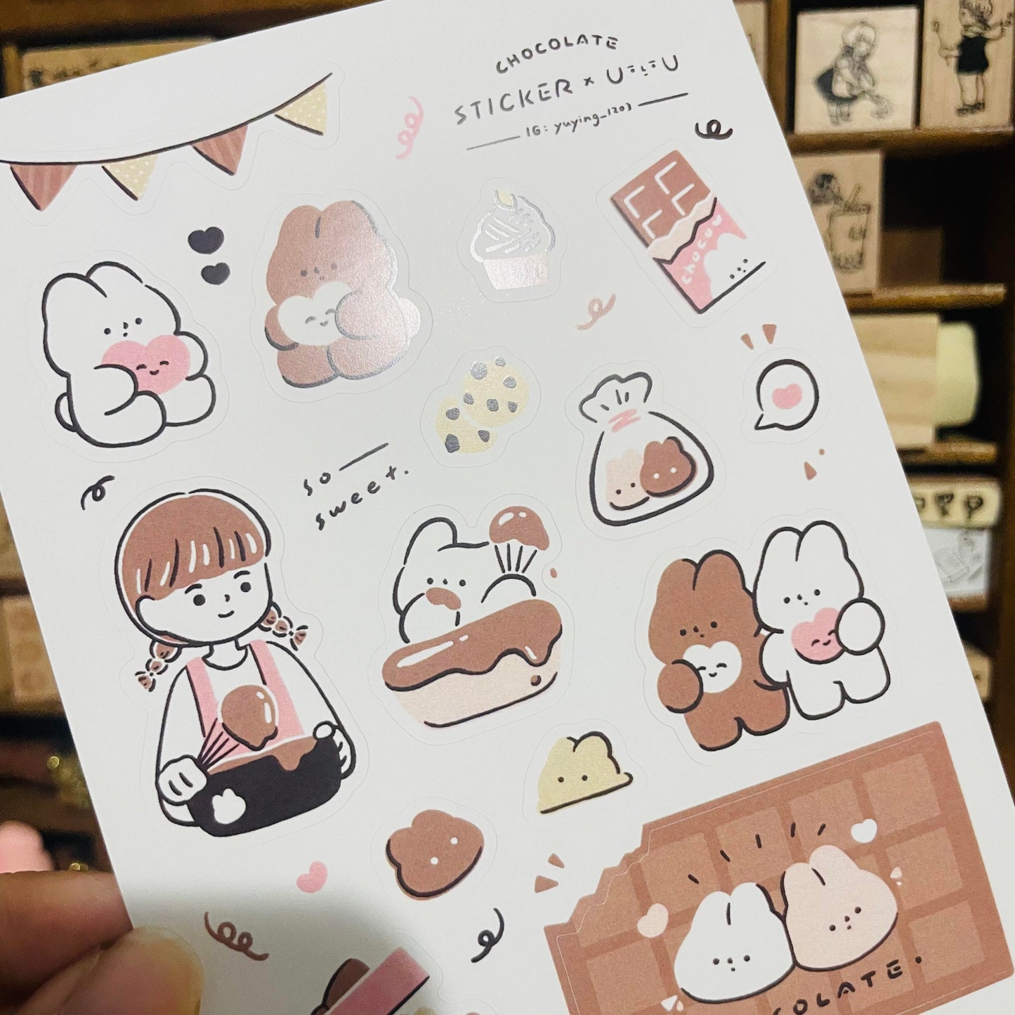 YuYing Chocolate Sticker Sheet