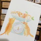Davidcookslove Cats on Weights Postcard