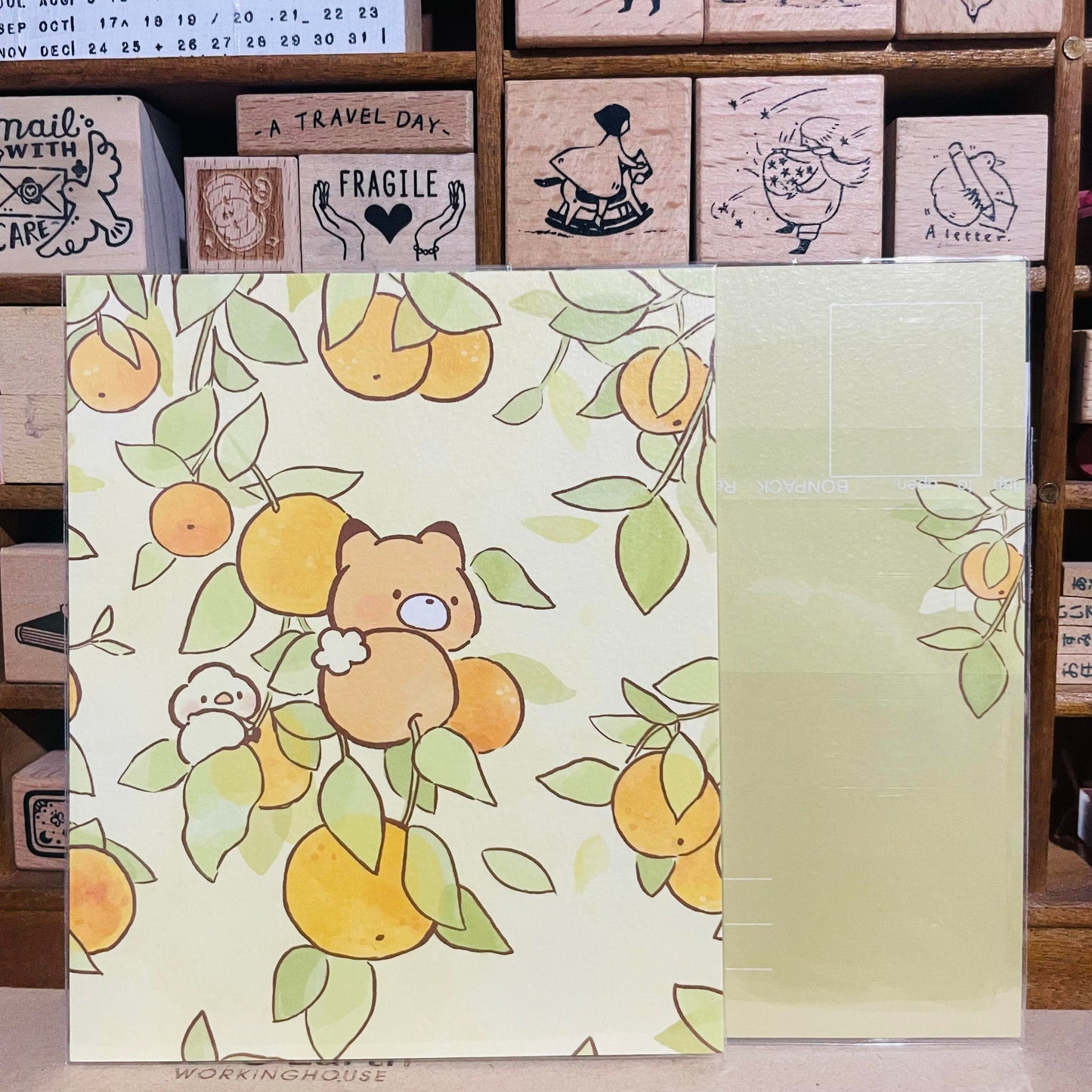 Little Popcorn Orange Postcard