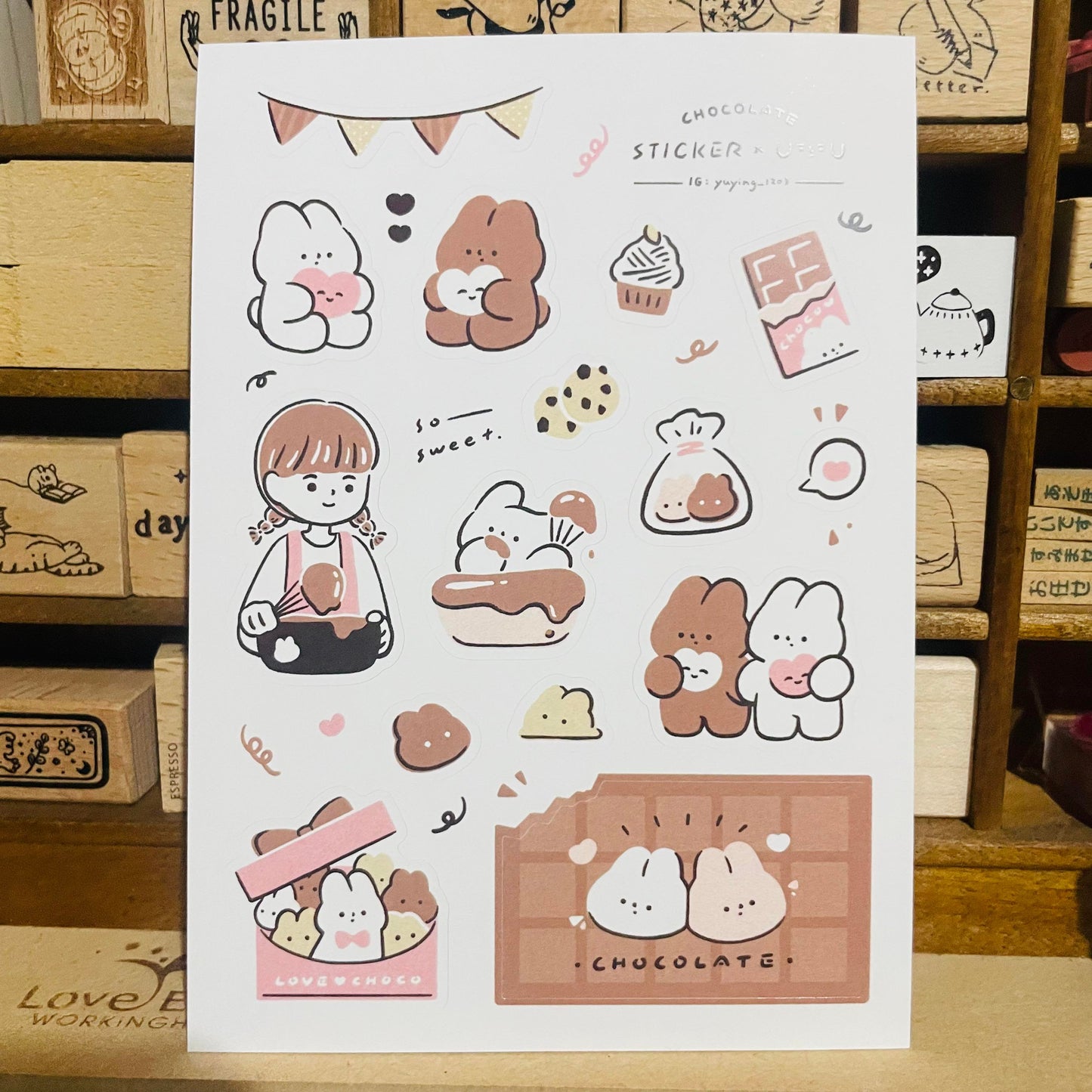 YuYing Chocolate Sticker Sheet