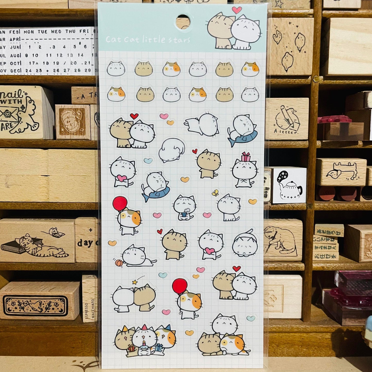 CAT CAT White Cat Transparent Sticker Sheet