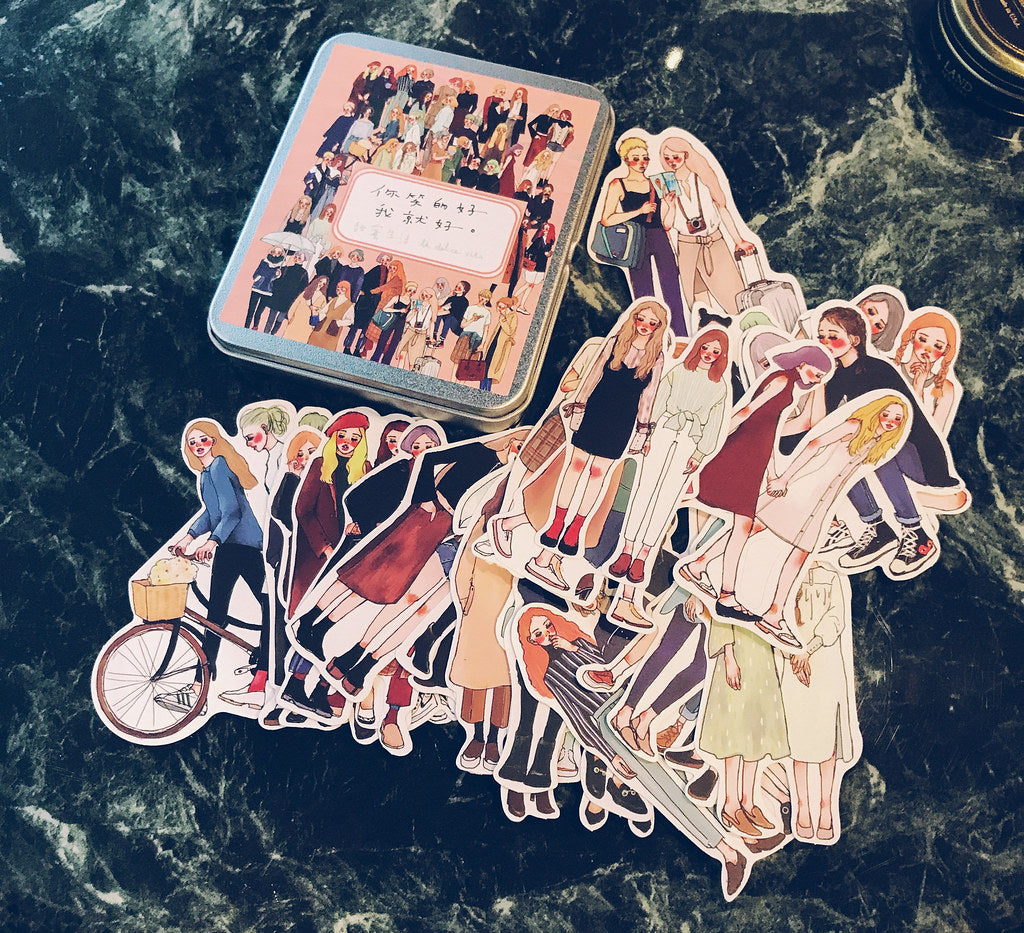 La Dolce Vita You&Me Metal Tin Box Sticker Flakes
