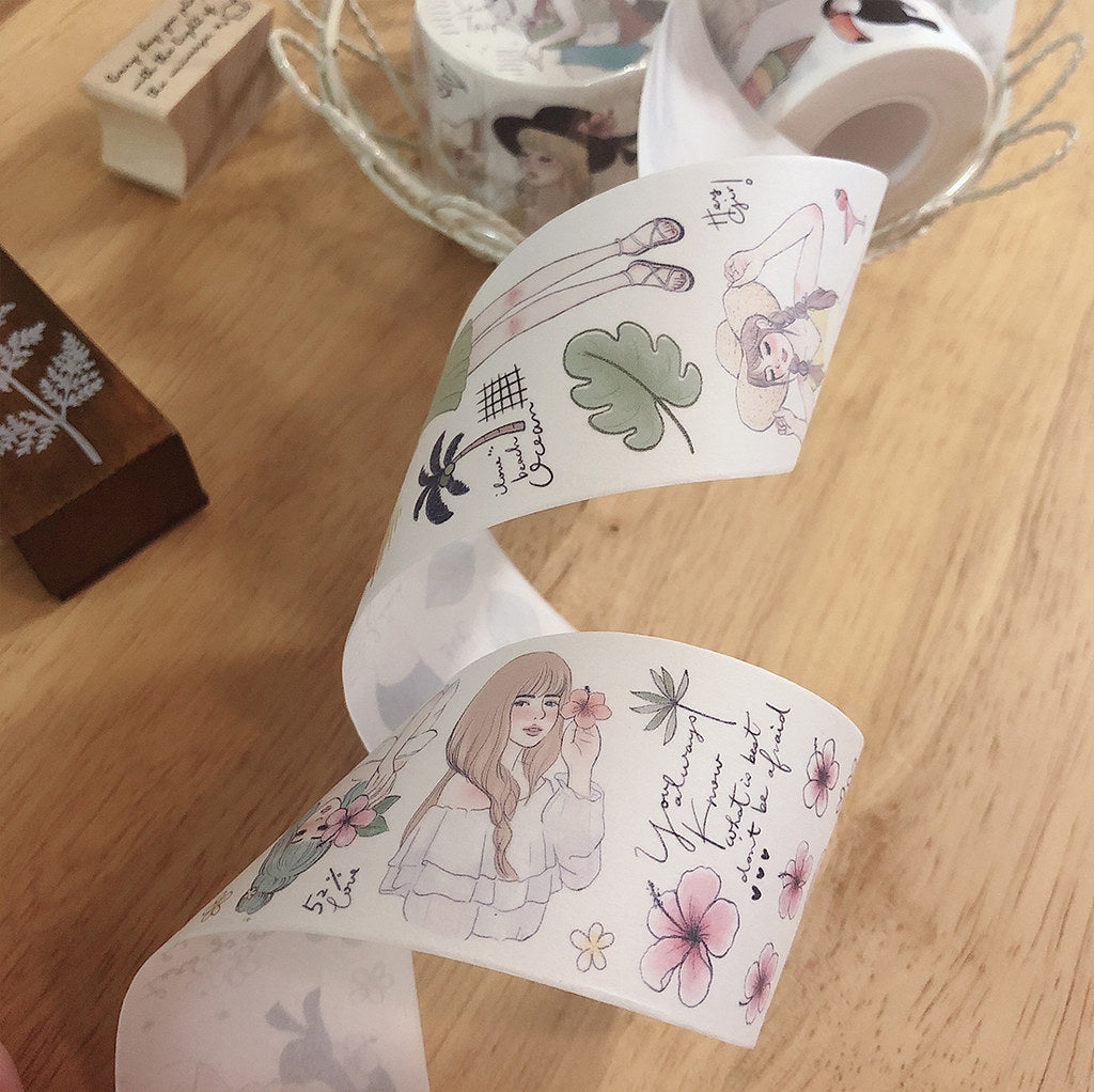 Starlululu Summer Holidays Washi Masking Tape Roll and Samples