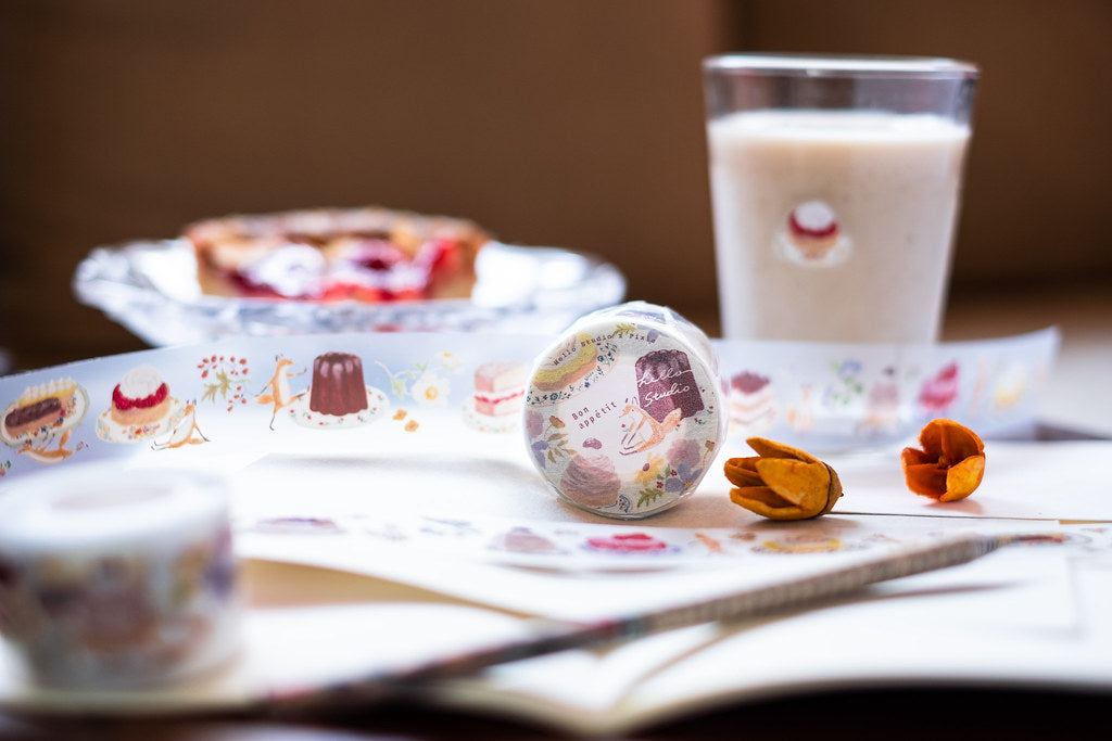 Hello Studio Bon Appétit PET Masking Tape Roll and Samples