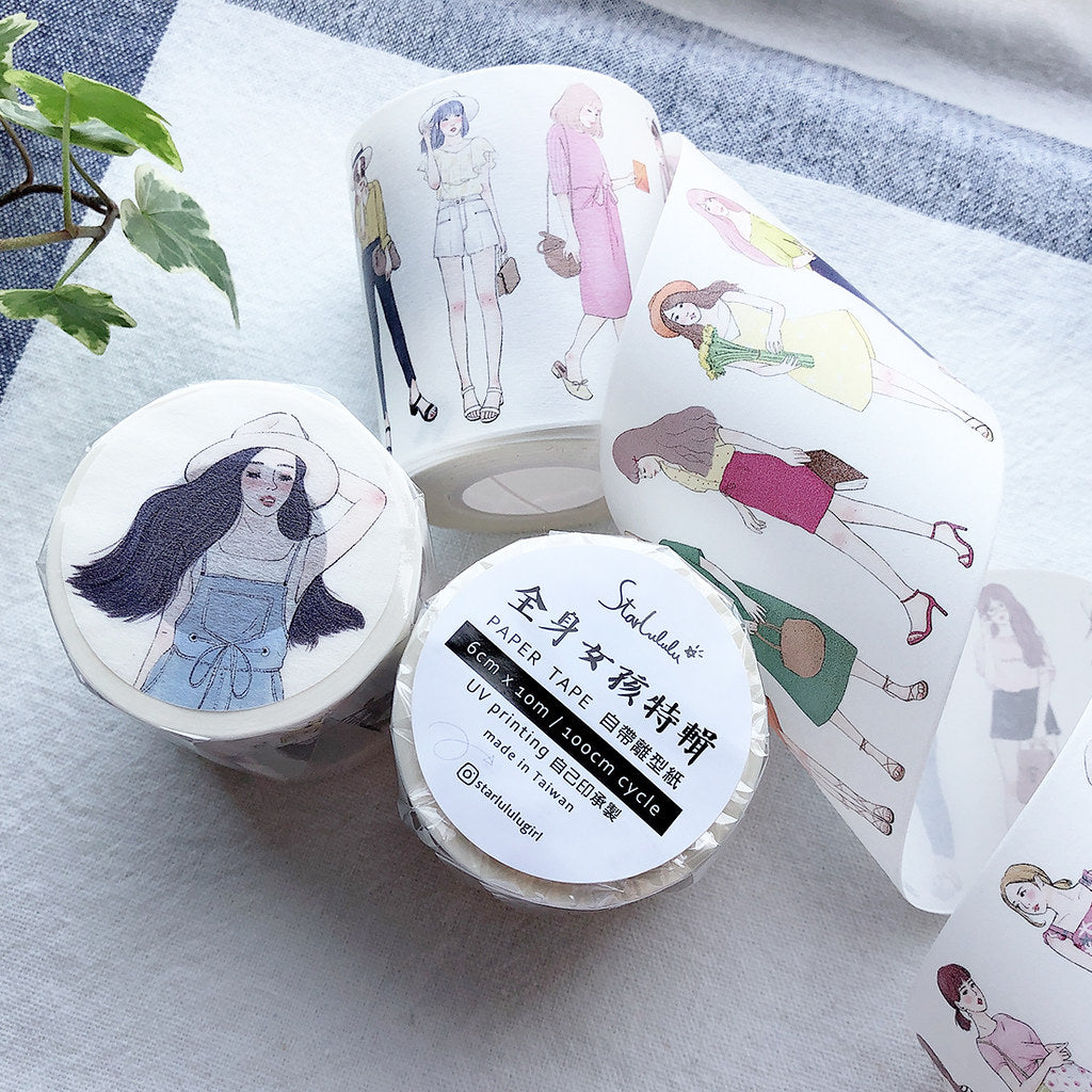 Starlululu Girls Washi Masking Tape Roll and Samples