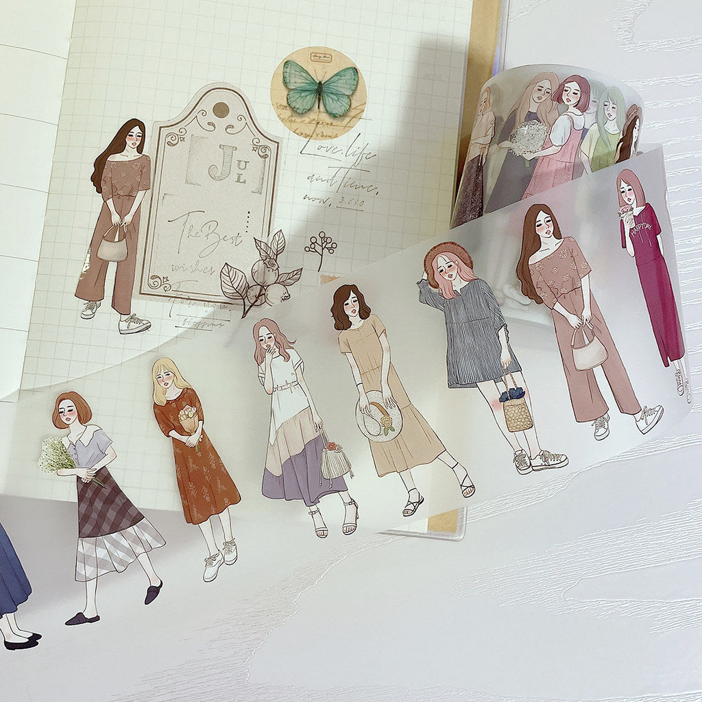 Starlululu Flower Girls PET Tape Roll and Samples