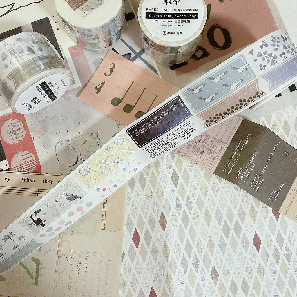 Starlululu Ribbon Washi Masking Tape Roll and Samples