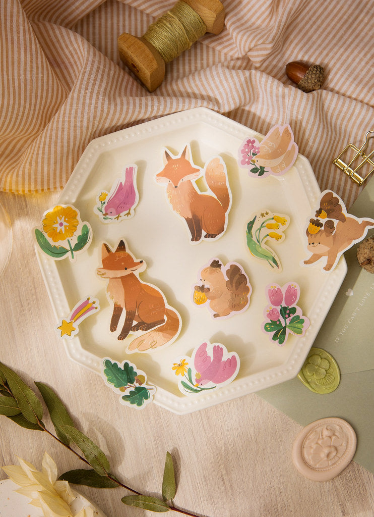 wwiinngg Fox Friends Foiled Sticker Flakes Pack