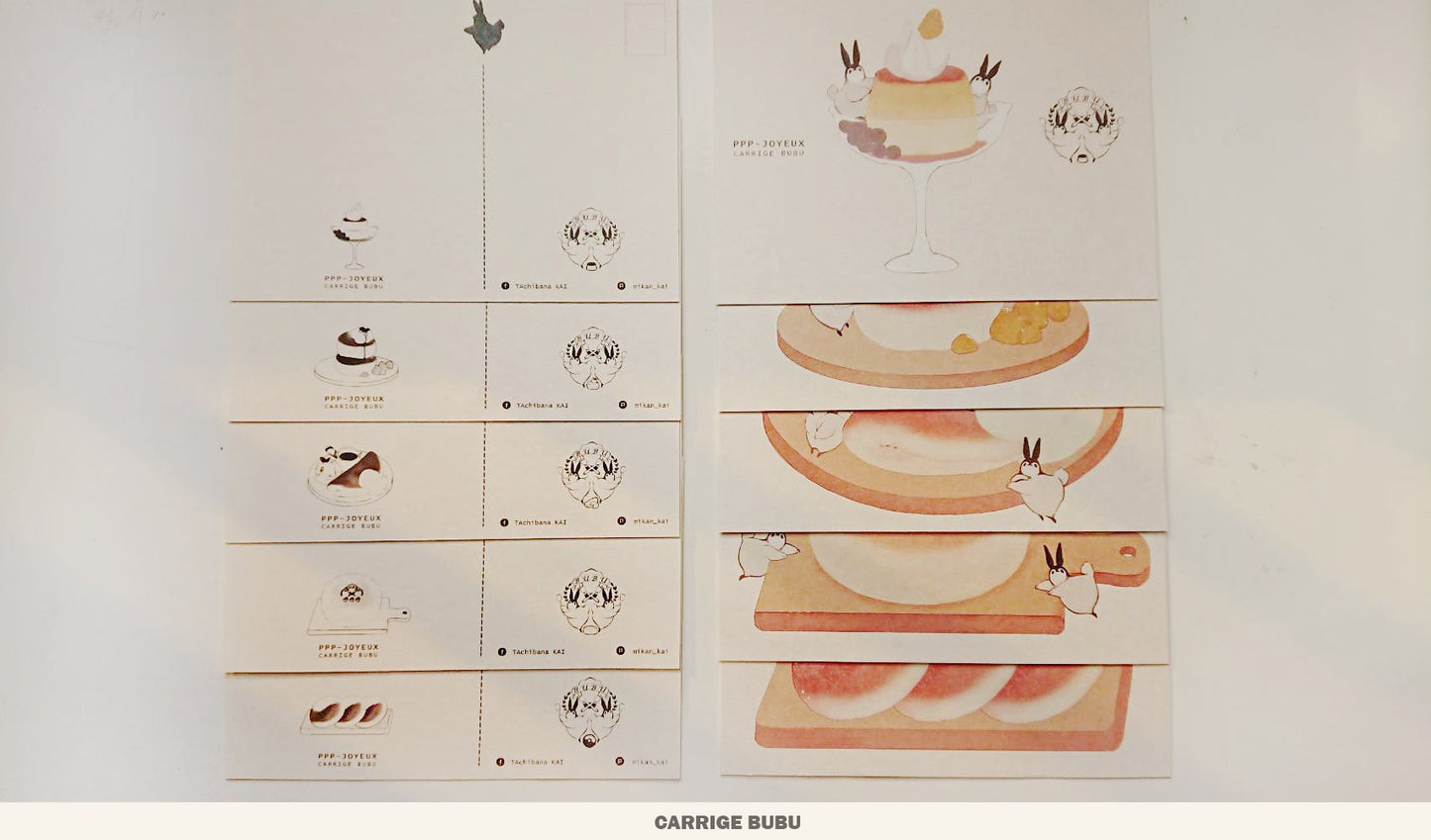 Bubukai PPP-Joyeux SET Paper Postcards
