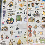 BERG Cafe and Asian Aesthetic Sticker Sheet