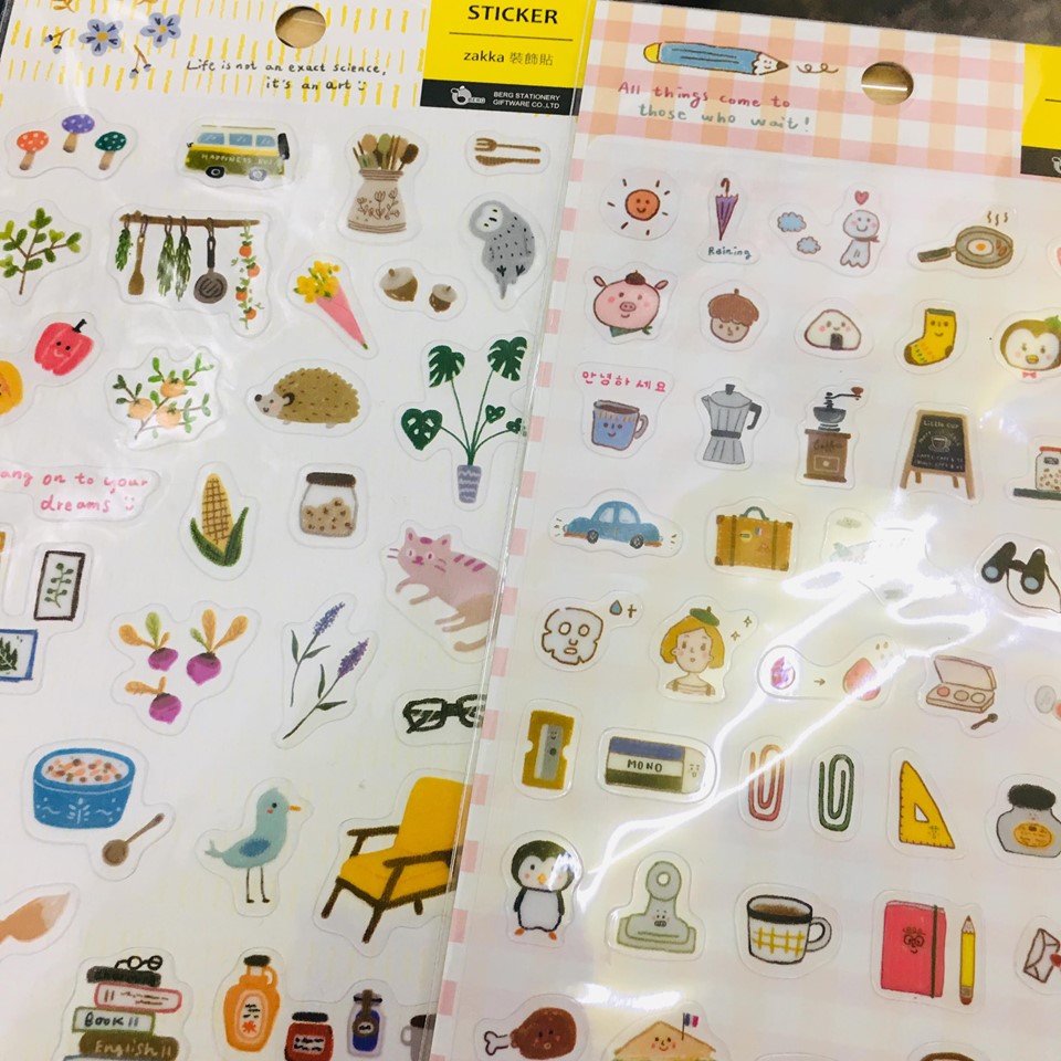 BERG Zakka Transparent Sticker Sheet