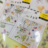 BERG x Pion Zakka Watercolor Flower Sticker Flake Pack
