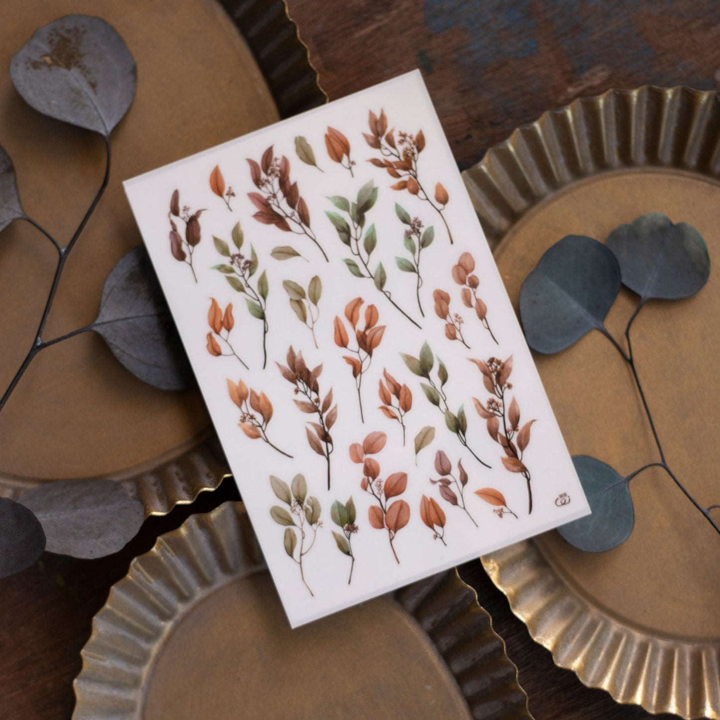 Loidesign Autumn Flowers Transfer Sticker Sheets Pack