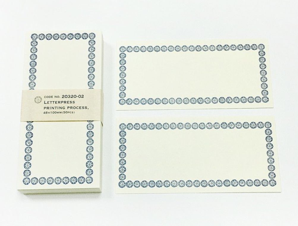 Classiky Letterpress Printing Process Paper Notepad 20320-01 20320-02 and 20320-03