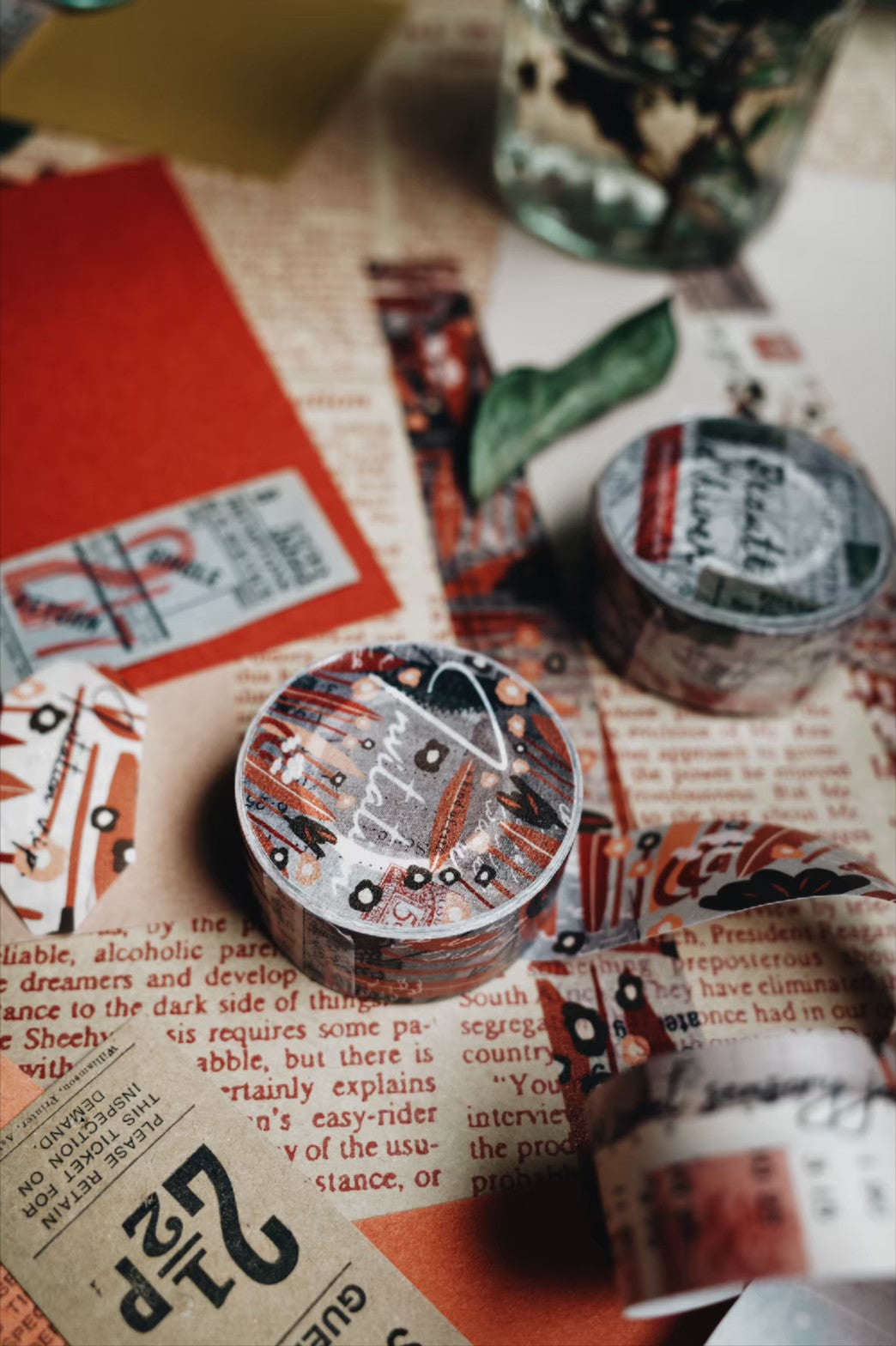 a kind of cafe BeautéD'Hiver Washi Masking Tape Roll and Samples