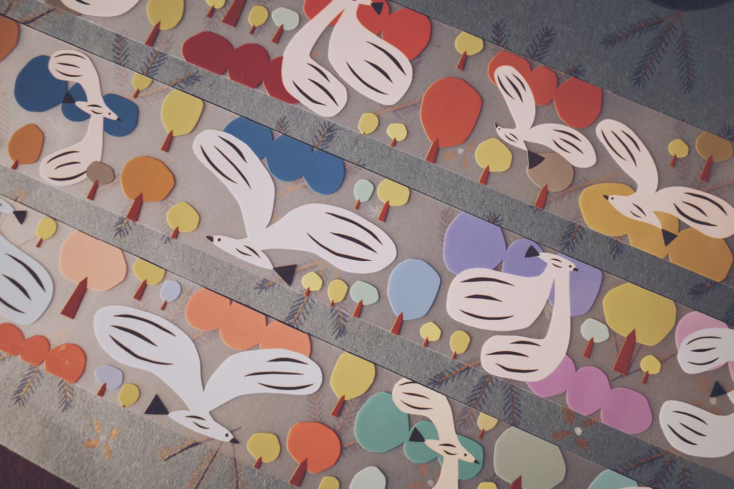 a kind of cafe No Where Bird PET Masking Tape Roll and Samples