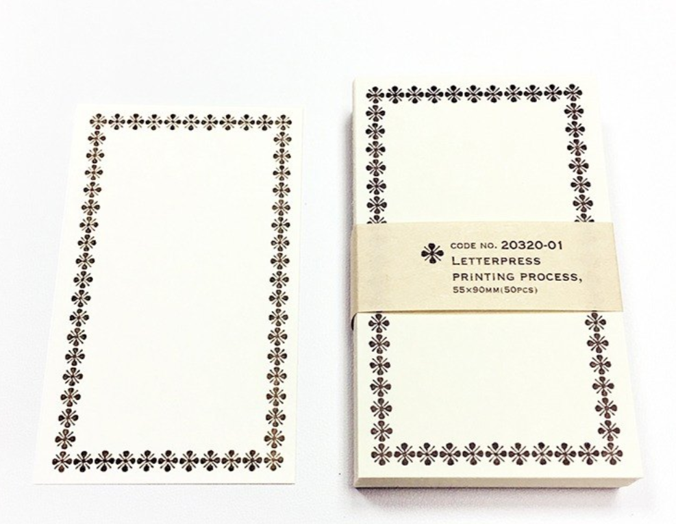 Classiky Letterpress Printing Process Paper Notepad 20320-01 20320-02 and 20320-03