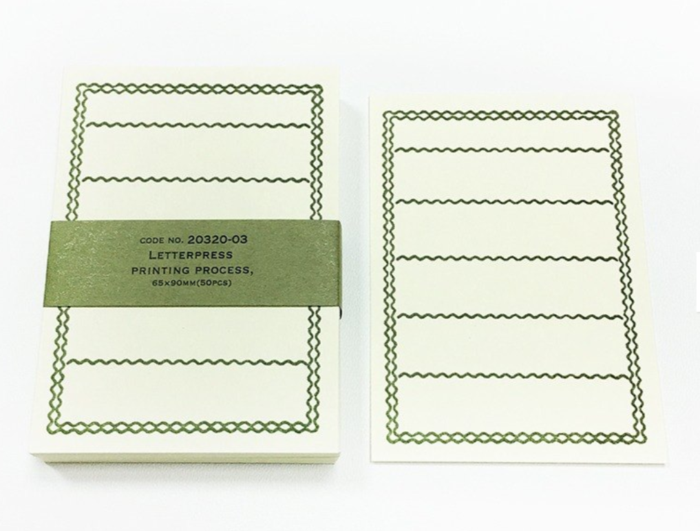Classiky Letterpress Printing Process Paper Notepad 20320-01 20320-02 and 20320-03