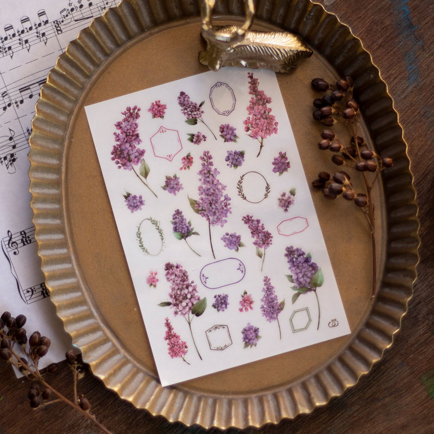 Loidesign Autumn Flowers Transfer Sticker Sheets Pack