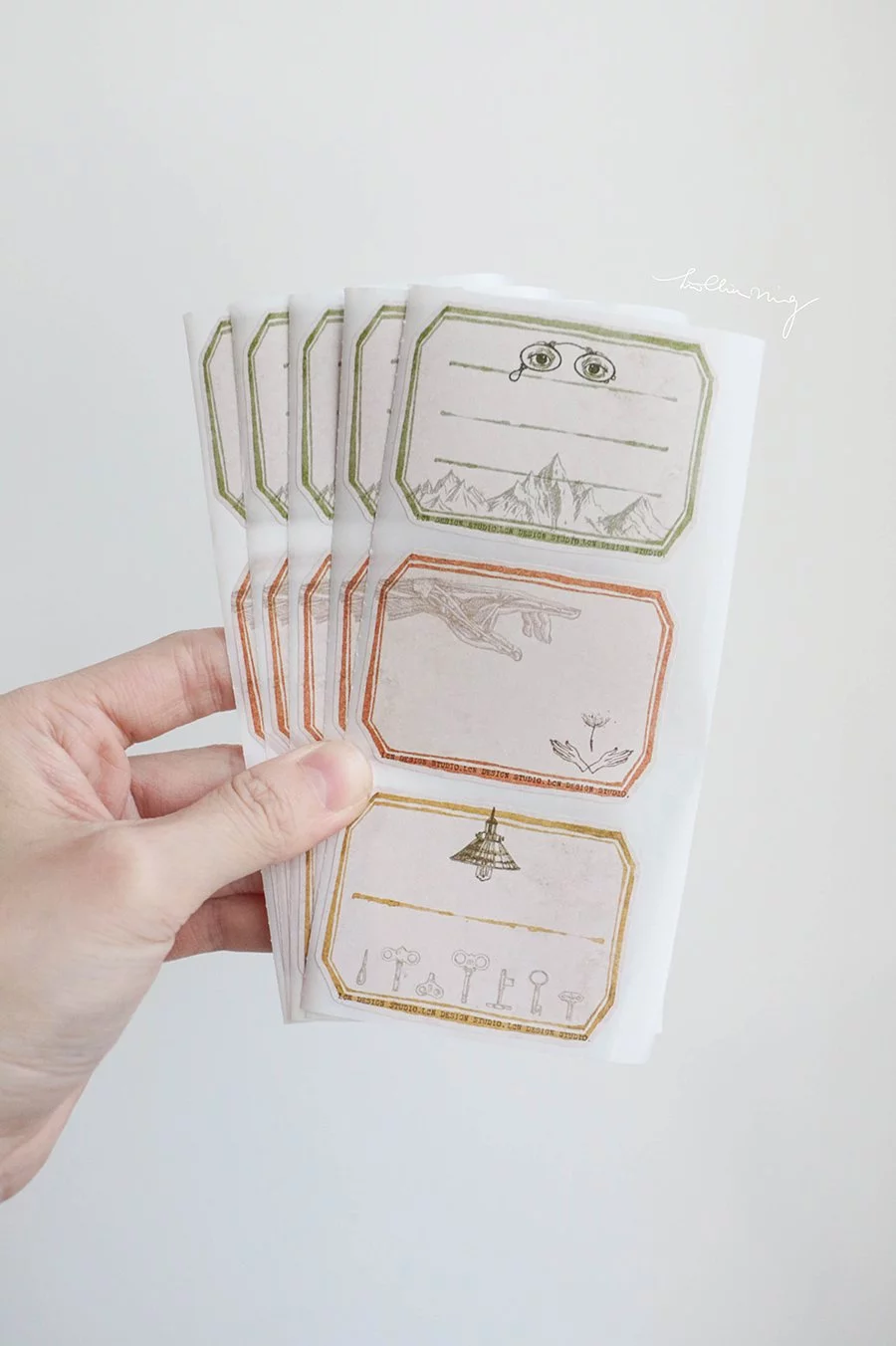 linchianing Vintage Label sticker sheet set pack