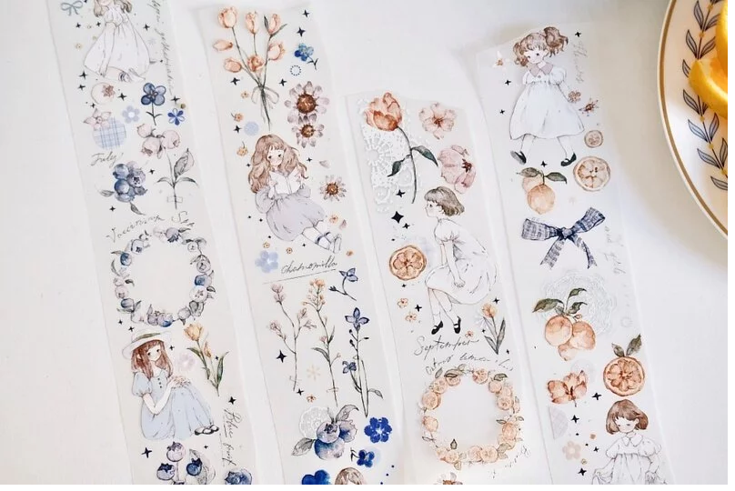 Freckles Tea Spring Ono Berry PET Tape Samples and Full Roll