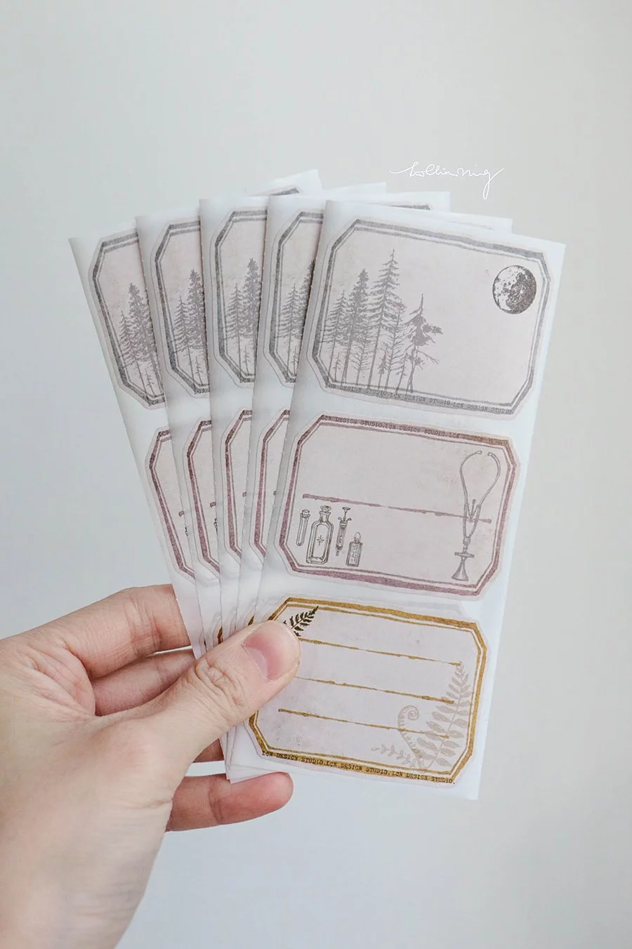 linchianing Vintage Label sticker sheet set pack