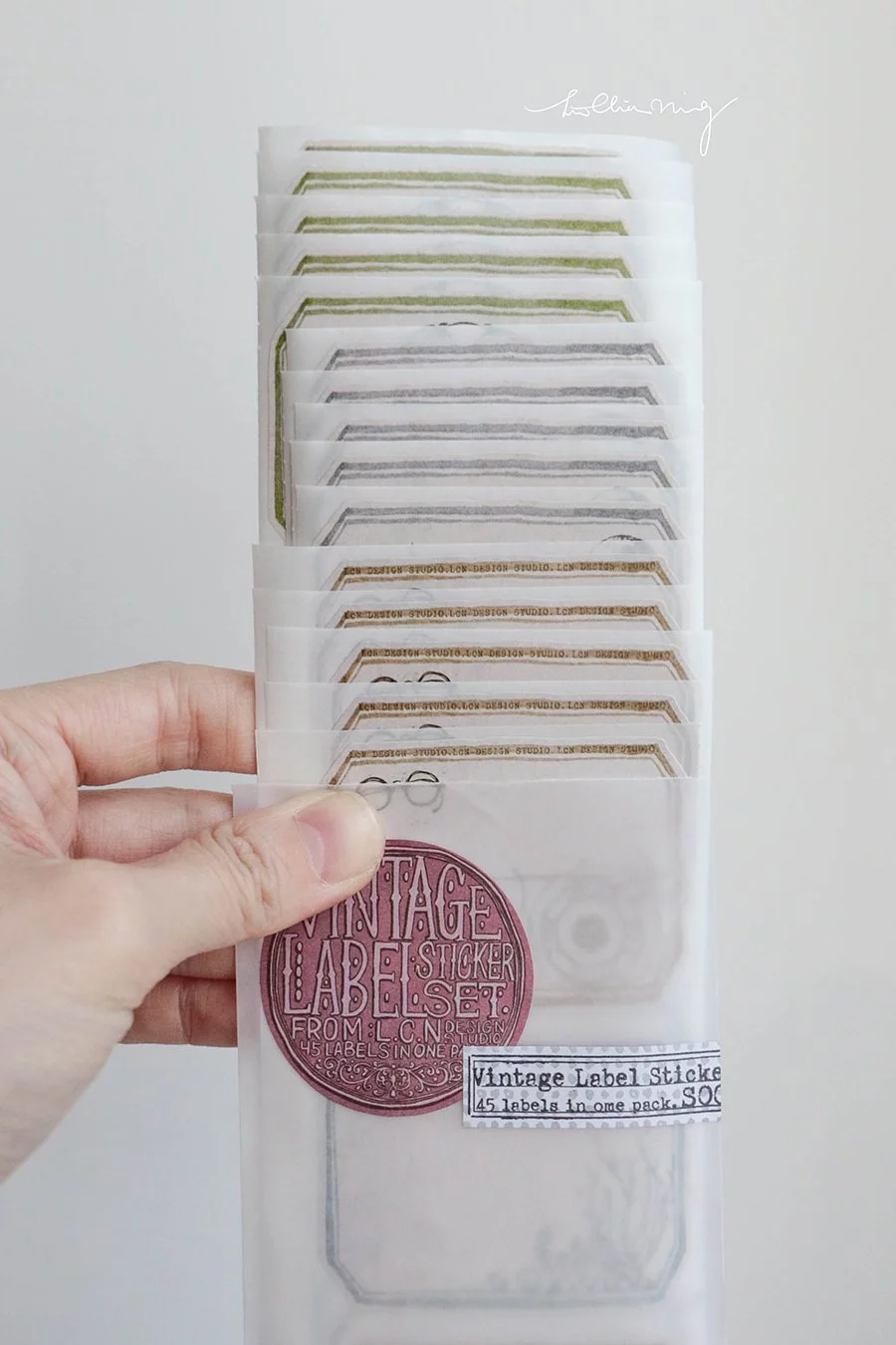 linchianing Vintage Label sticker sheet set pack