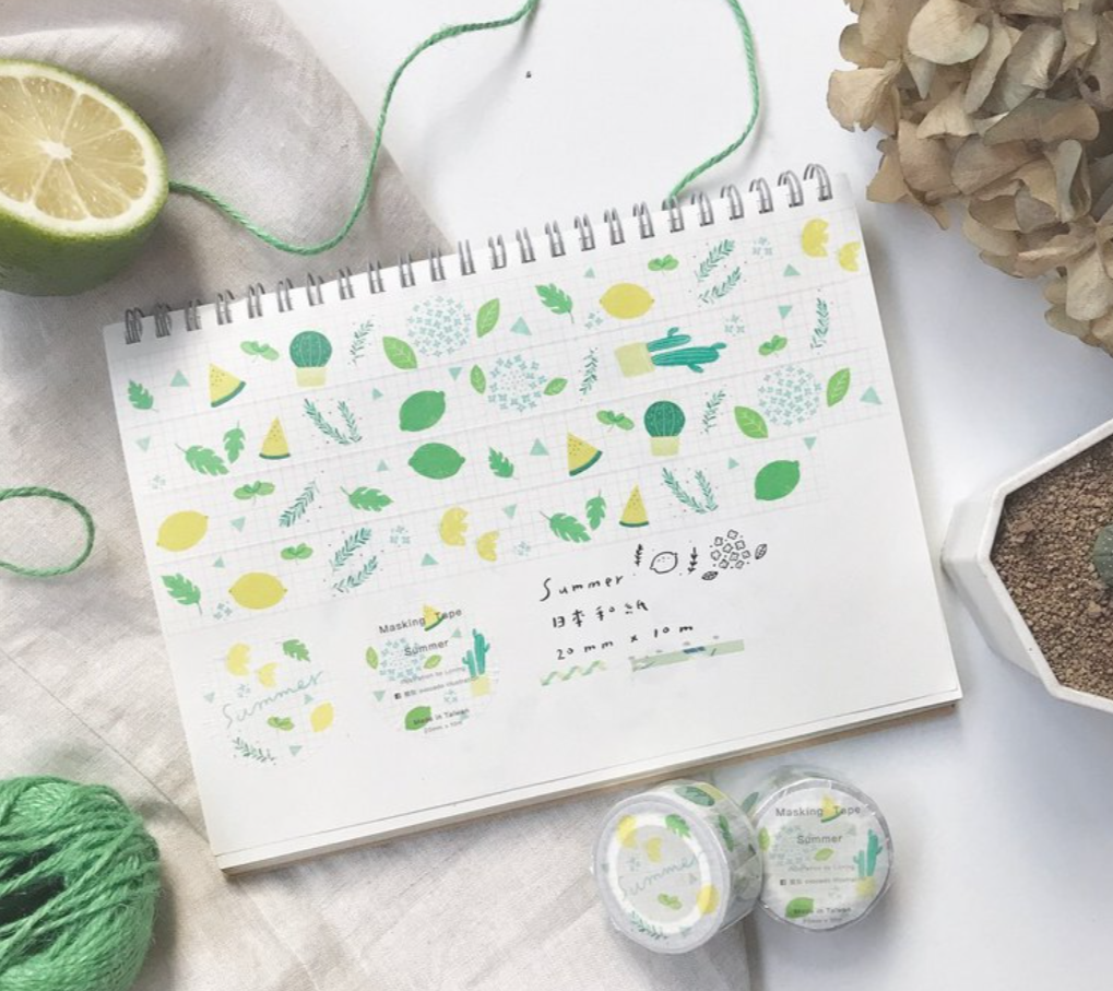 avocadomori Summer Washi Masking Tape Roll