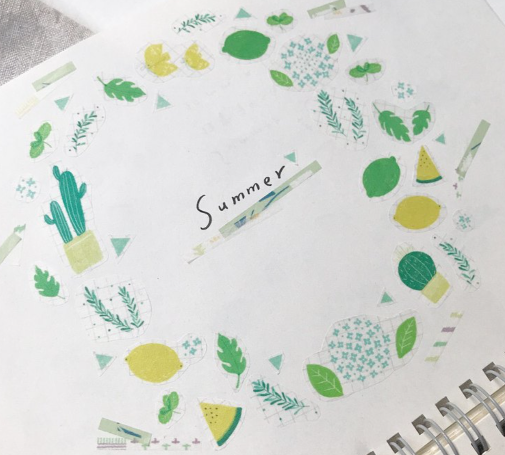 avocadomori Summer Washi Masking Tape Roll