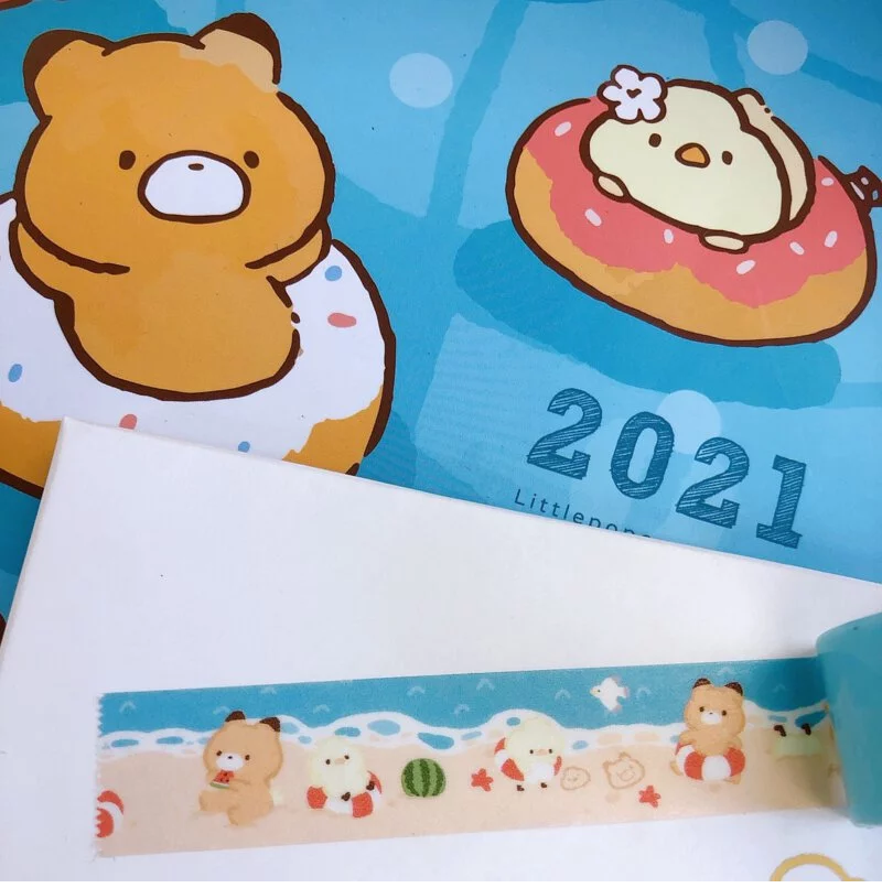 Little Popcorn Summer Washi Masking Tape Roll